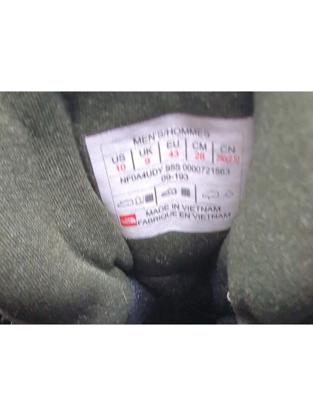 The North Face Back To Berkeley Redux Leather Hiking Boots Mens 10 Army Grn Camo - Picture 10 of 12